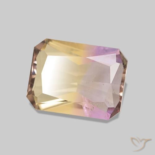 Ametrina bicolor Natural 1.81ct, Corte Octógono / Esmeralda, VS