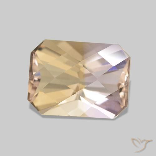 Ametrina bicolor Natural 1.64ct, Corte Octógono / Esmeralda, VS