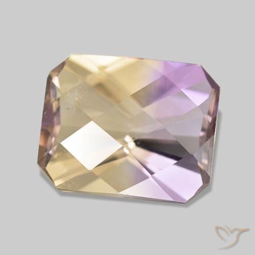 Ametrina bicolor Natural 2.91ct, Corte Octógono / Esmeralda, VS