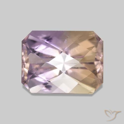Ametrina bicolor Natural 2.51ct, Corte Octógono / Esmeralda, VS
