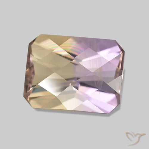 Ametrina bicolor Natural 2.26ct, Corte Octógono / Esmeralda, VS