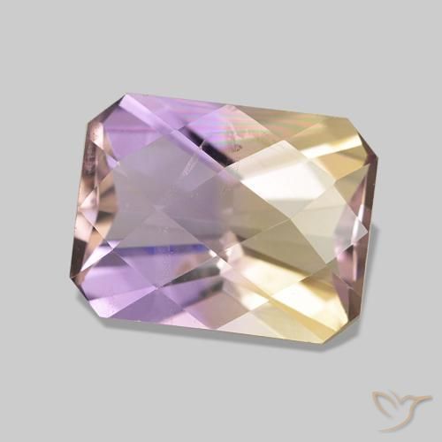 Ametrina bicolor Natural 2.22ct, Corte Octógono / Esmeralda, VS