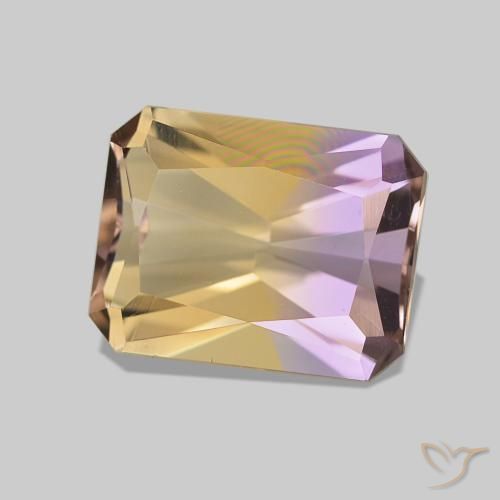 Ametrina bicolor Natural 1.96ct, Corte Esmeralda, VVS