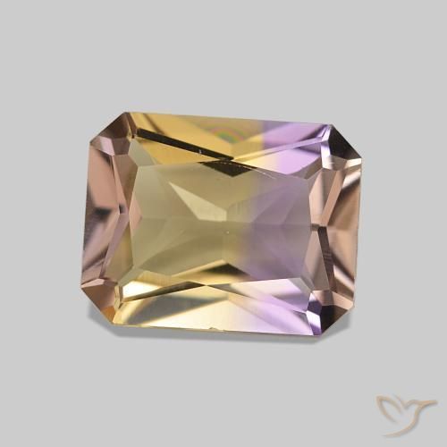 Ametrina bicolor Natural 1.85ct, Corte Octógono / Esmeralda, VVS