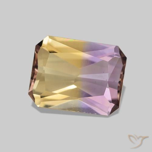 Ametrina bicolor Natural 1.79ct, Corte Octógono / Esmeralda, VVS