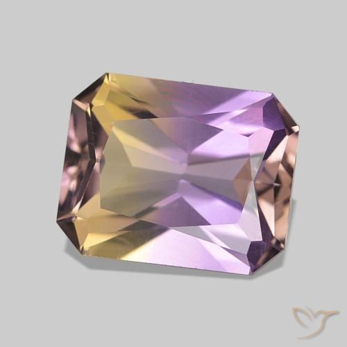 Ametrina bicolor Natural 2.93ct, Corte Octógono / Esmeralda, VVS