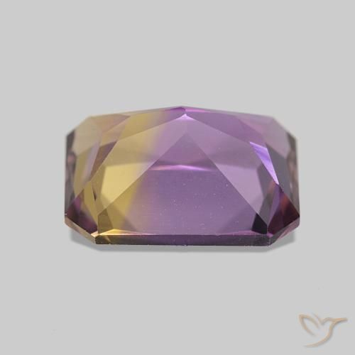Ametrina bicolor Natural 2.93ct, Corte Octógono / Esmeralda, VVS