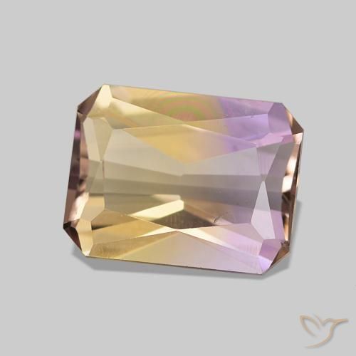 Ametrina bicolor Natural 1.86ct, Corte Octógono / Esmeralda, VVS