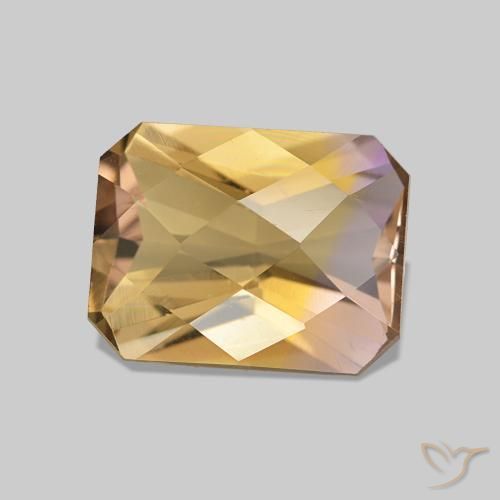 Ametrina bicolor Natural 2.19ct, Corte Octógono / Esmeralda, VVS