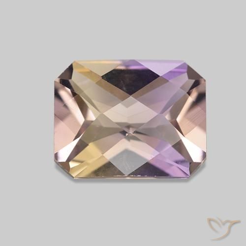 Ametrina bicolor Natural 1.85ct, Corte Esmeralda, VVS