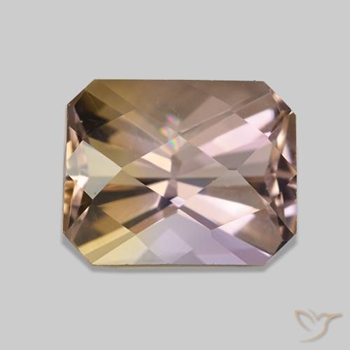 Ametrina bicolor Natural 3.51ct, Corte Octógono / Esmeralda, VVS