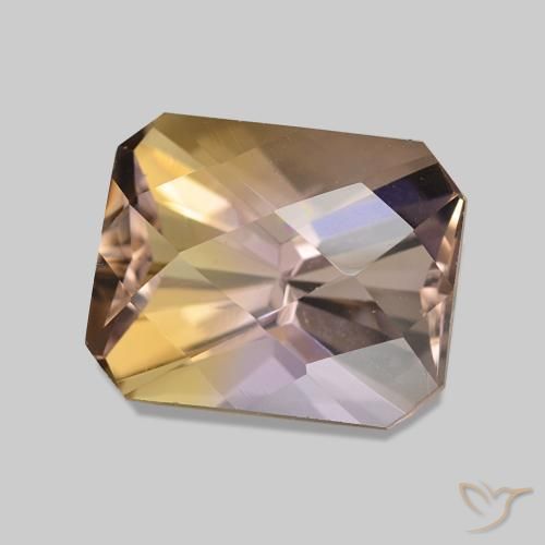 Ametrina bicolor Natural 3.51ct, Corte Octógono / Esmeralda, VVS