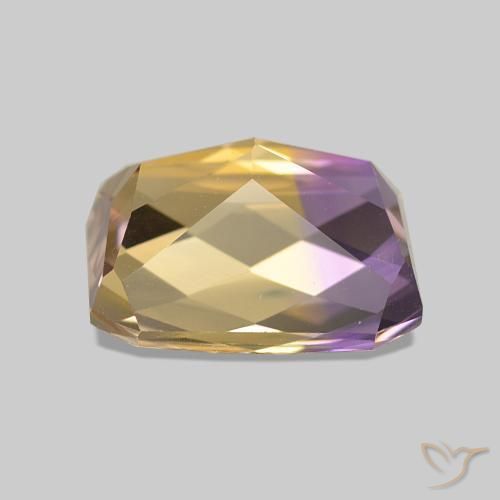 Ametrina bicolor Natural 3.17ct, Corte Octógono / Esmeralda, VVS