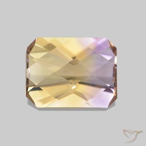 Ametrina bicolor Natural 2.16ct, Corte Octógono / Esmeralda, VVS