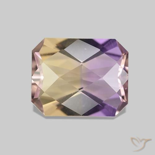 Ametrina bicolor Natural 2.80ct, Corte Octógono / Esmeralda, VVS