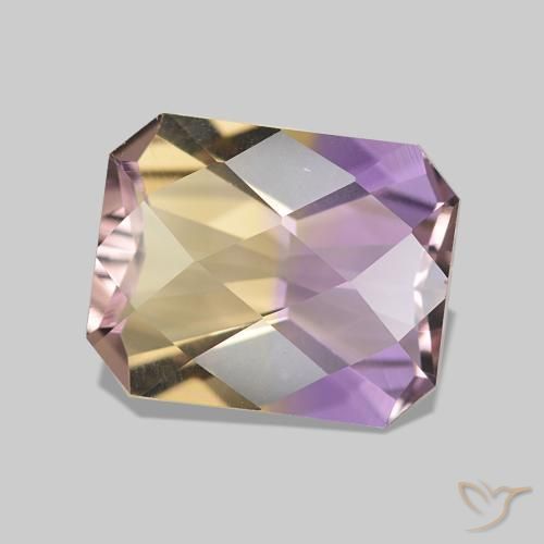 Ametrina bicolor Natural 2.80ct, Corte Octógono / Esmeralda, VVS