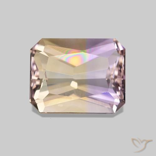 Ametrina bicolor Natural 2.13ct, Corte Octógono / Esmeralda, VVS