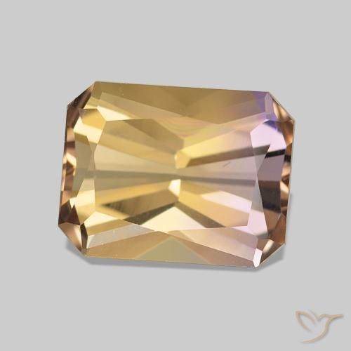 Ametrina bicolor Natural 2.29ct, Corte Esmeralda, VVS