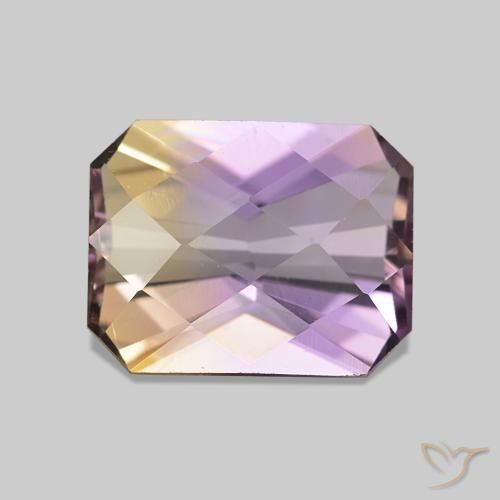 Ametrina bicolor Natural 2.12ct, Corte Esmeralda, VVS-VS