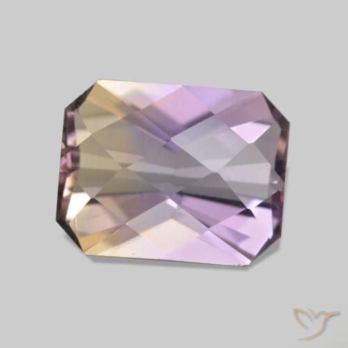 Ametrina bicolor Natural 2.12ct, Corte Esmeralda, VVS-VS