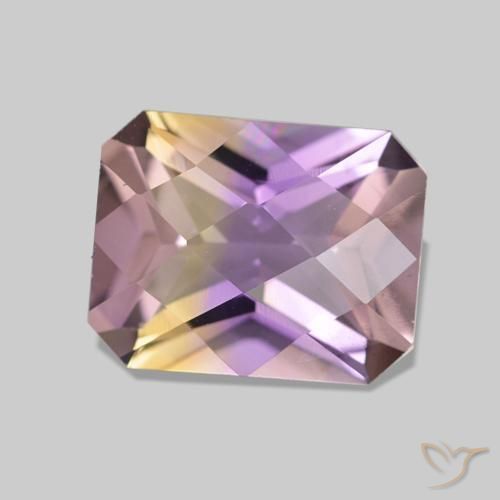 Ametrina bicolor Natural 1.98ct, Corte Esmeralda, VVS-VS