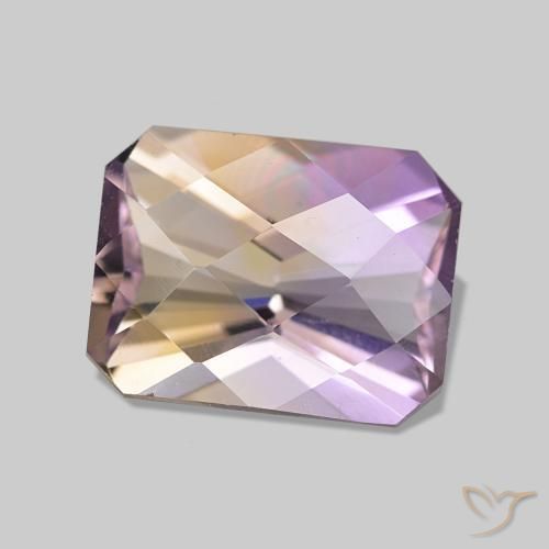 Ametrina bicolor Natural 2.23ct, Corte Esmeralda, VVS