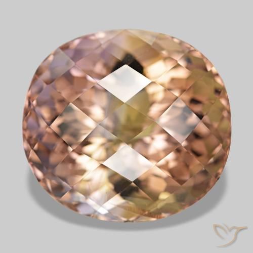 Ametrino bicolor natural 15,86ct, corte oval, VVS-VS