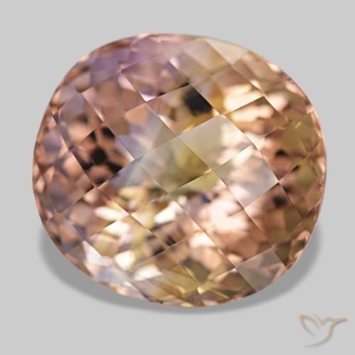 Ametrino bicolor natural 15,86ct, corte oval, VVS-VS