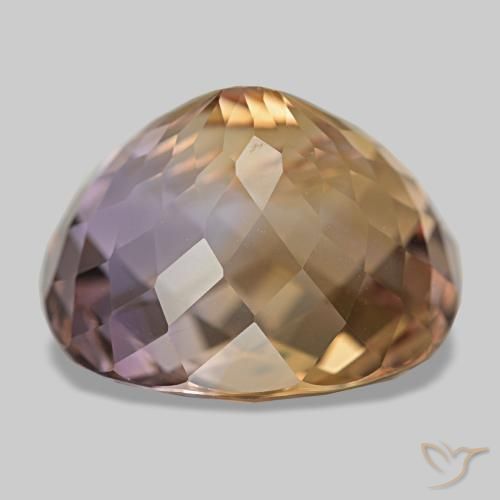 Ametrino bicolor natural 15,86ct, corte oval, VVS-VS