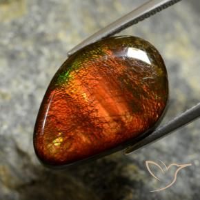 amolita Multicolorido Natural 10.57ct, Chique, Opaco