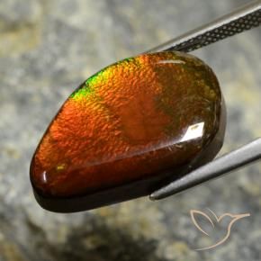 amolita Multicolorido Natural 10.57ct, Chique, Opaco