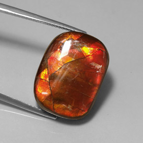 Ammolita multicolorido natural 14,17ct, forma extravagante, opaco