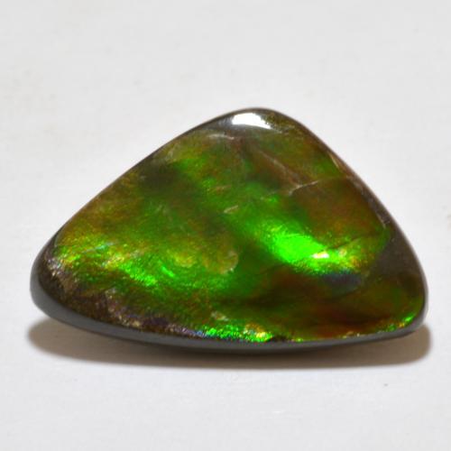 Ammolita multicolorido natural 7,10ct, forma extravagante, opaco