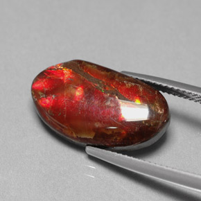 Ammolita multicolorido natural 7,65ct, forma extravagante, opaco