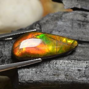 Ammolita multicolorido natural 8,00ct, forma extravagante, opaco