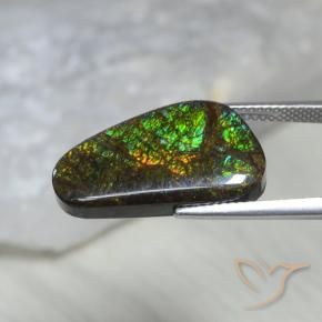 amolita Multicolorido Natural 11.60ct, Chique, Opaco
