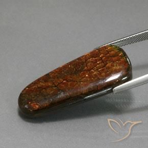 amolita Multicolorido Natural 21.40ct, Chique, Opaco