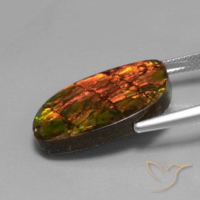 amolita Multicolorido Natural 13.27ct, Chique, Opaco