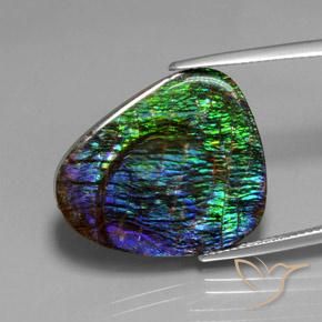 amolita Multicolorido Natural 18.37ct, Chique, Opaco