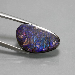 Ammolita multicolorido natural 7,74ct, forma extravagante, opaco