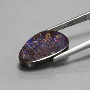 Ammolita multicolorido natural 7,74ct, forma extravagante, opaco
