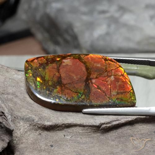 amolita Multicolorido Natural 26.89ct, Chique, Opaco