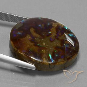 amolita Multicolorido Natural 27.20ct, Redondo, Opaco