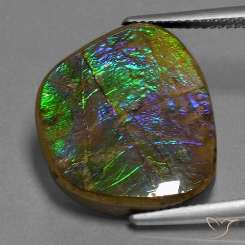 14.96ct Natural Multicolorido amolita, Chique, Opaco