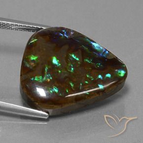 amolita Multicolorido Natural 16.77ct, Formato de pêra, Opaco