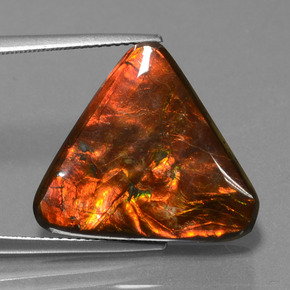 Ammolita multicolorido natural 14,28ct, trillion, opaco