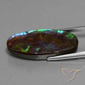 amolita Multicolorido Natural 22.01ct, oval, Opaco