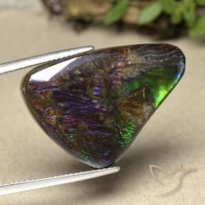 amolita Multicolorido Natural 21.94ct, Chique, Opaco