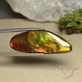 amolita Multicolorido Natural 22.66ct, Chique, Opaco