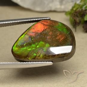 amolita Multicolorido Natural 14.98ct, Chique, Opaco